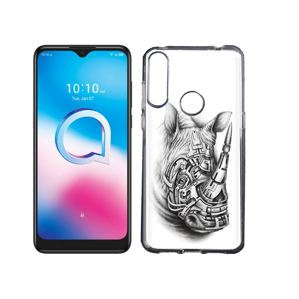 

Чехол MyPads Tocco для Alcatel 3L (2020) 5029Y стальной носорог (PT159035.666.620), Tocco