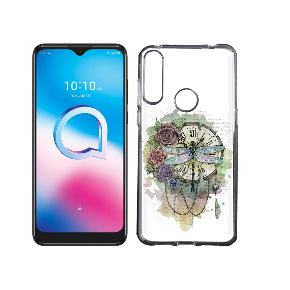 

Чехол MyPads Tocco для Alcatel 3L (2020) 5029Y старинные часы в цветах (PT159035.666.621), Tocco