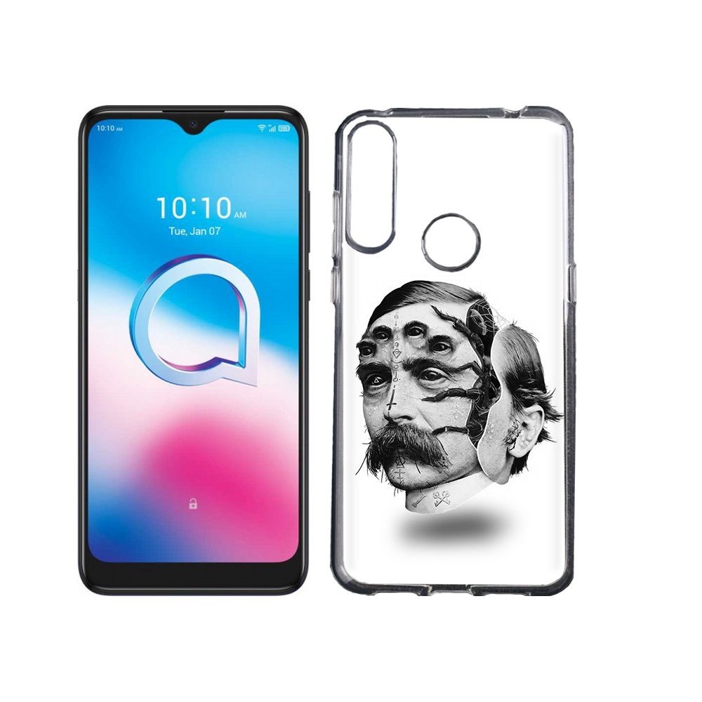 

Чехол MyPads Tocco для Alcatel 3L (2020) 5029Y страшное лицо мужчины (PT159035.666.629), Tocco