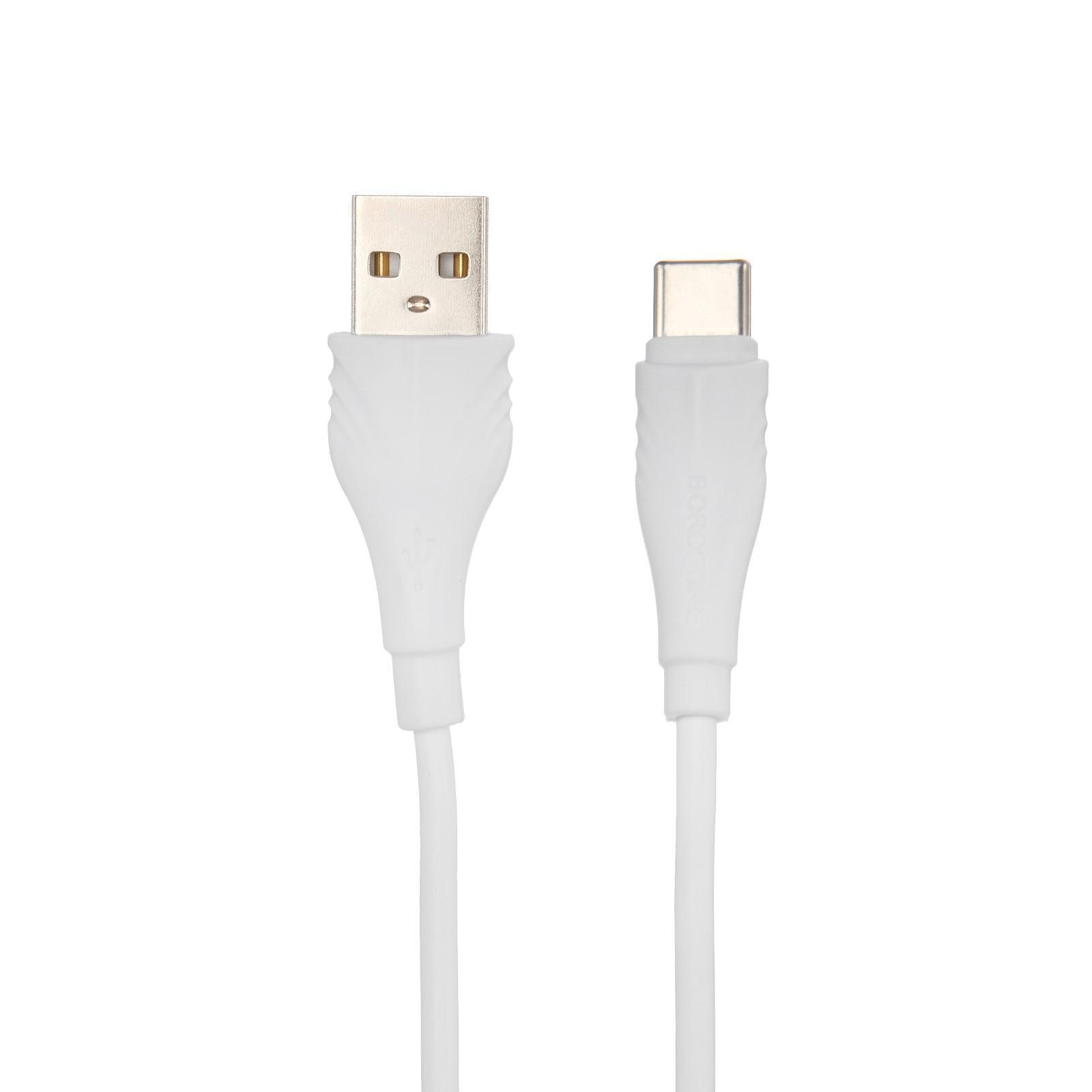 

Кабель Borofone BX18, Type-C - USB, 2 А, 2 м, PVC оплетка, белый