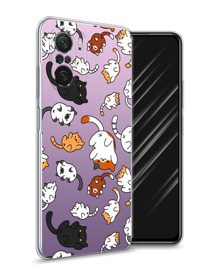 

Чехол Awog на Poco F3/Redmi K40/Mi 11i "Котопад", Разноцветный, 312650-7
