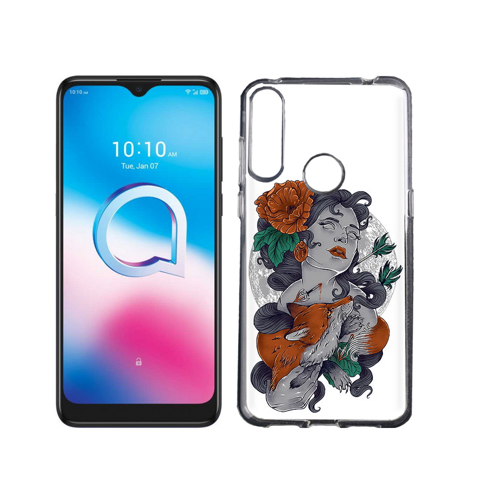 

Чехол MyPads Tocco для Alcatel 3L (2020) 5029Y темная девушка с лисой (PT159035.666.639), Tocco