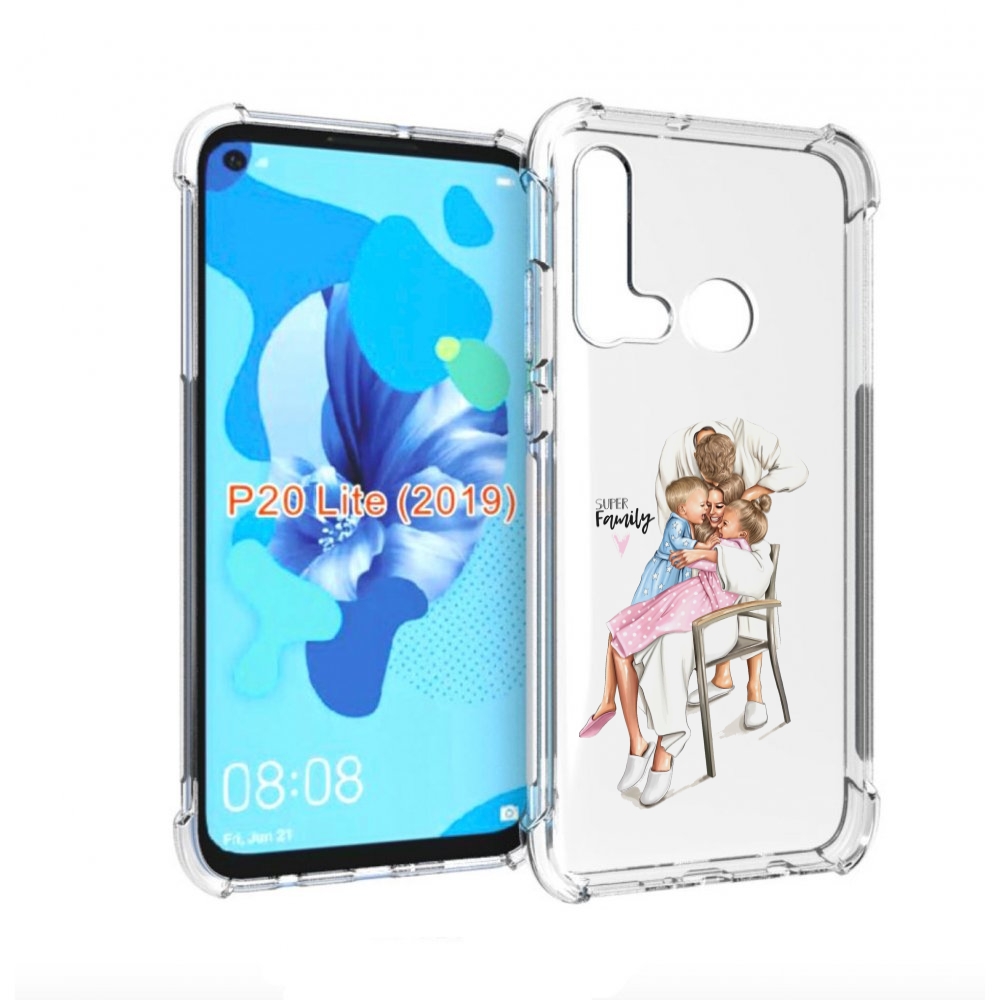 

Чехол бампер MyPads Super-family для Huawei P20 Lite (2019), Прозрачный, Tocco