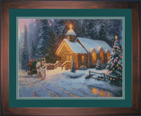 фото Набор для вышивания крестом candamar designs рождественская часовня 1 арт.51654