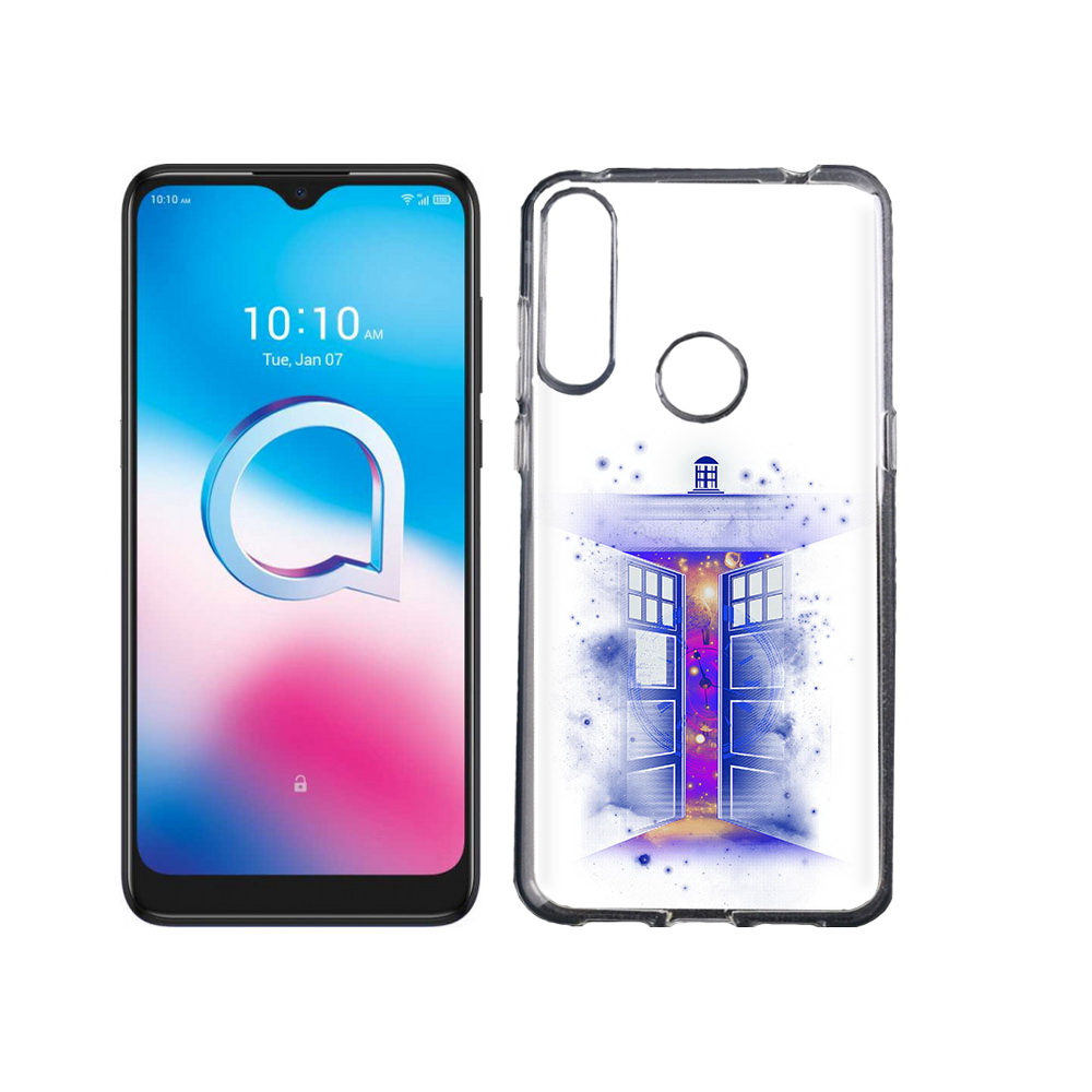 

Чехол MyPads Tocco для Alcatel 3L (2020) 5029Y фиолетовый уголок абстракция, Tocco
