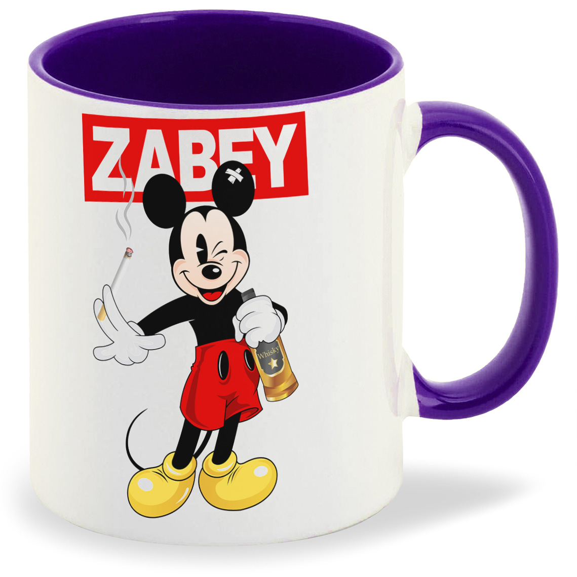 

Кружка фиолетовая CoolPodarok Zabey Микки Маус