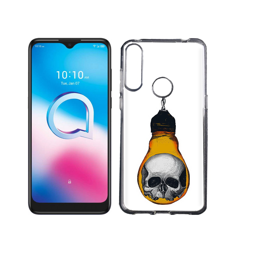

Чехол MyPads Tocco для Alcatel 3L (2020) 5029Y череп в лампочке (PT159035.666.676), Tocco