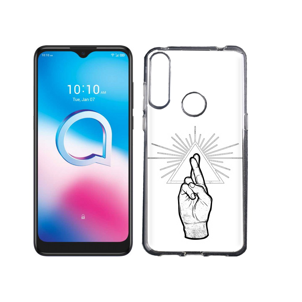 

Чехол MyPads Tocco для Alcatel 3L (2020) 5029Y черно белая рука (PT159035.666.681), Tocco