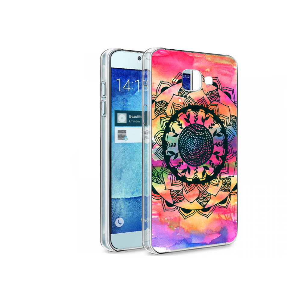 

Чехол MyPads Tocco для Samsung Galaxy A8 яркая абстракция круглый цветок, Tocco