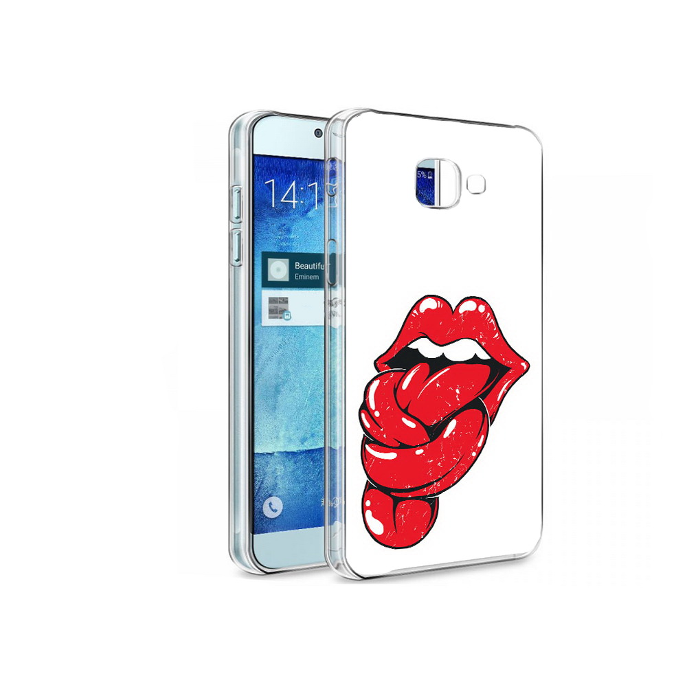 

Чехол MyPads Tocco для Samsung Galaxy A8 яркие губы с языком, Tocco