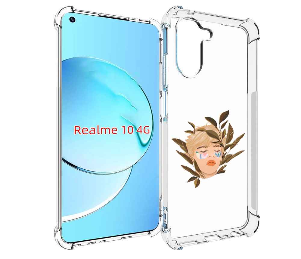 

Чехол MyPads лицо-с-патчами для Realme 10, Прозрачный, Tocco