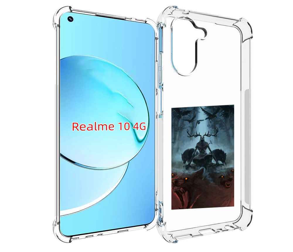 

Чехол MyPads лось демон для Realme 10, Прозрачный, Tocco