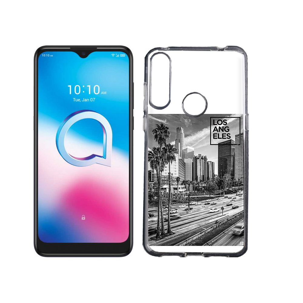 

Чехол MyPads Tocco для Alcatel 3L (2020) 5029Y черно белый лос анджелес (PT159035.666.685), Tocco