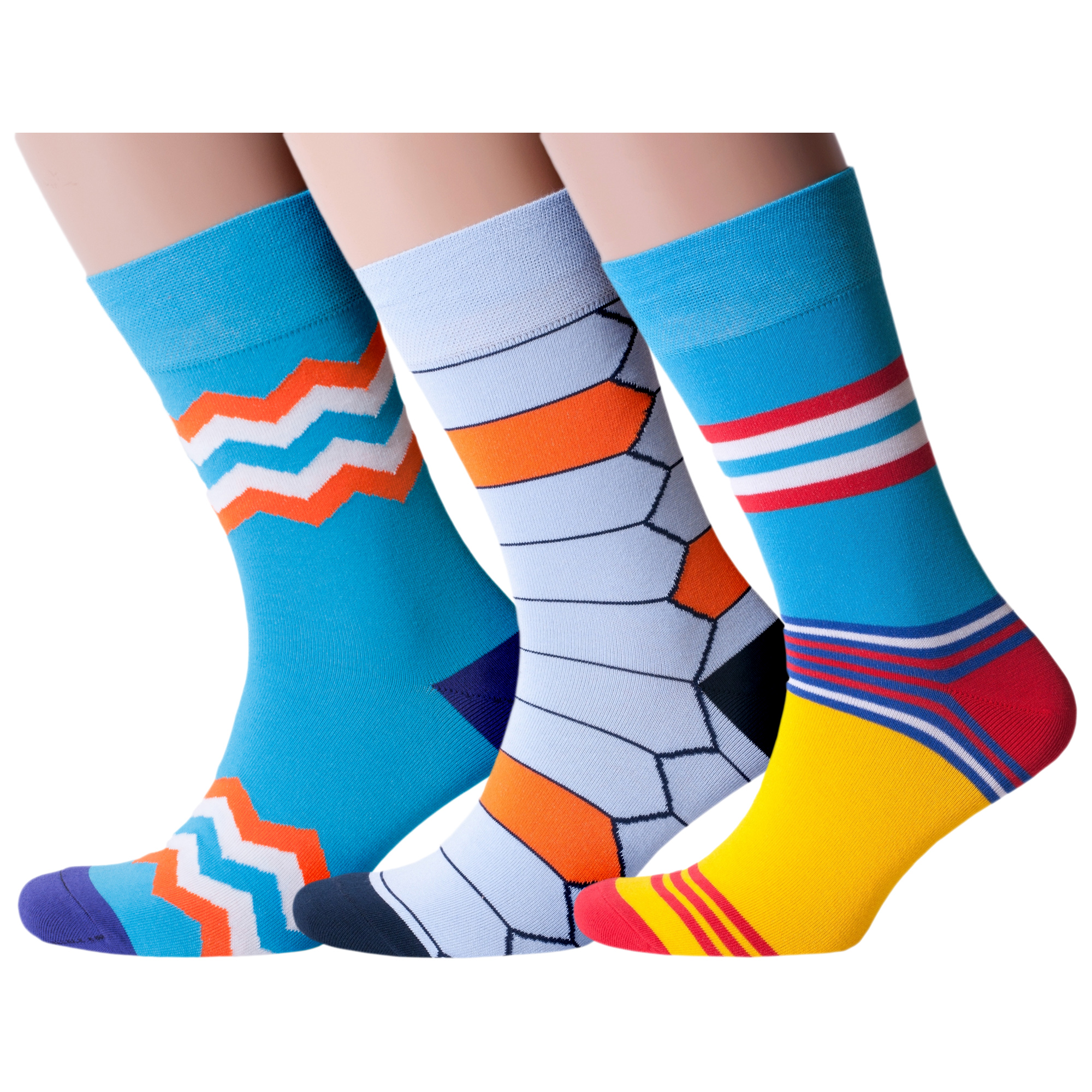 

Комплект носков мужских MoscowSocksClub msk3-М01 разноцветных 25, msk3-М01
