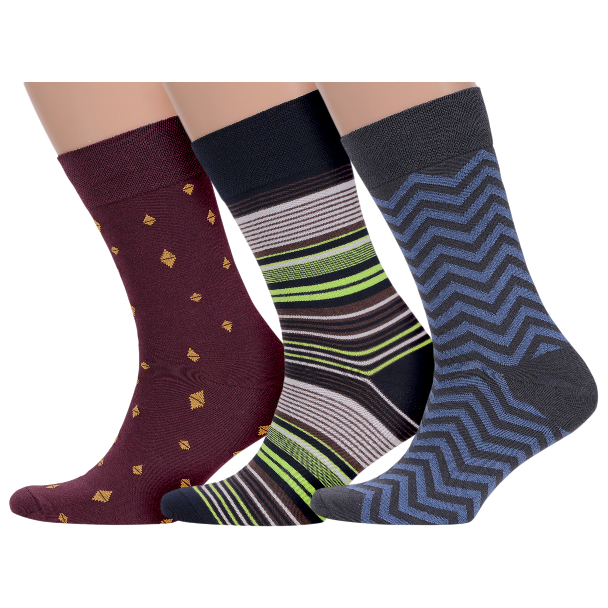 

Комплект носков мужских MoscowSocksClub msk3-М41 разноцветных 25, Бордовый;серый;синий;разноцветный, msk3-М41