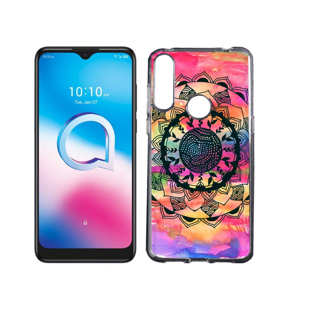 

Чехол MyPads Tocco для Alcatel 3L (2020) 5029Y яркая абстракция круглый цветок, Tocco