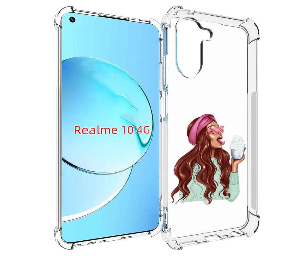 

Чехол MyPads любительница-снега женский для Realme 10, Прозрачный, Tocco