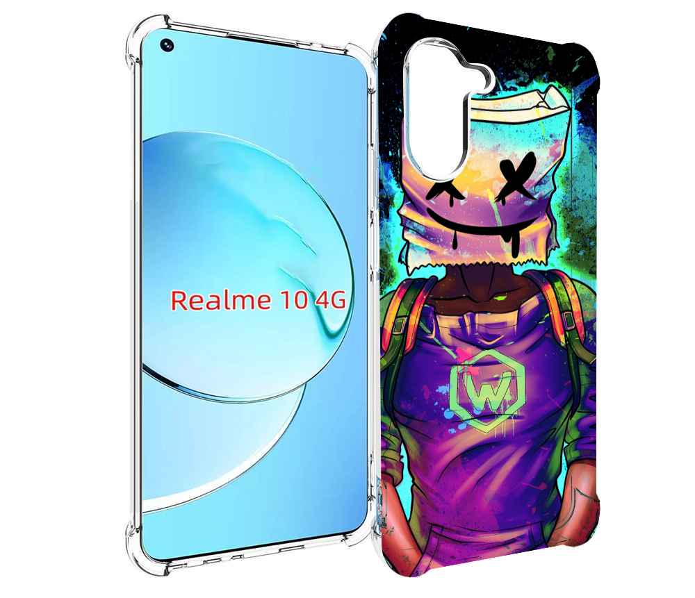 

Чехол MyPads маршмеллоу-глитч для Realme 10, Прозрачный, Tocco