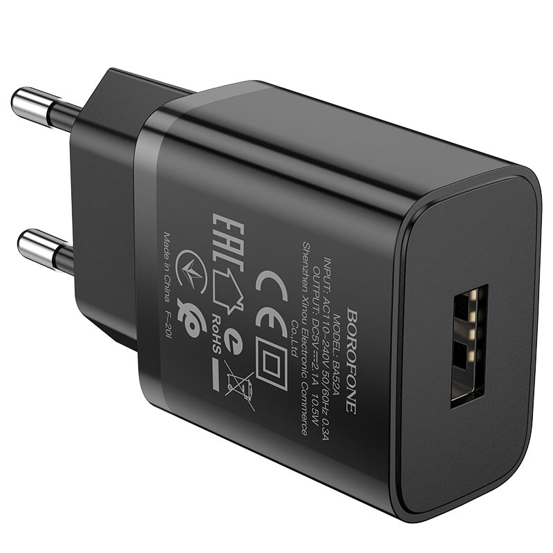 

Сетевое зарядное устройство NoBrand отсутствует 1xUSB 2.1 А черный