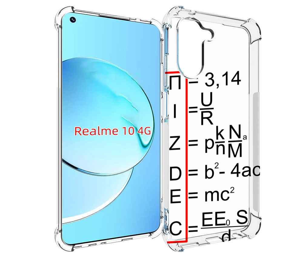 

Чехол MyPads математические-формулы для Realme 10, Прозрачный, Tocco