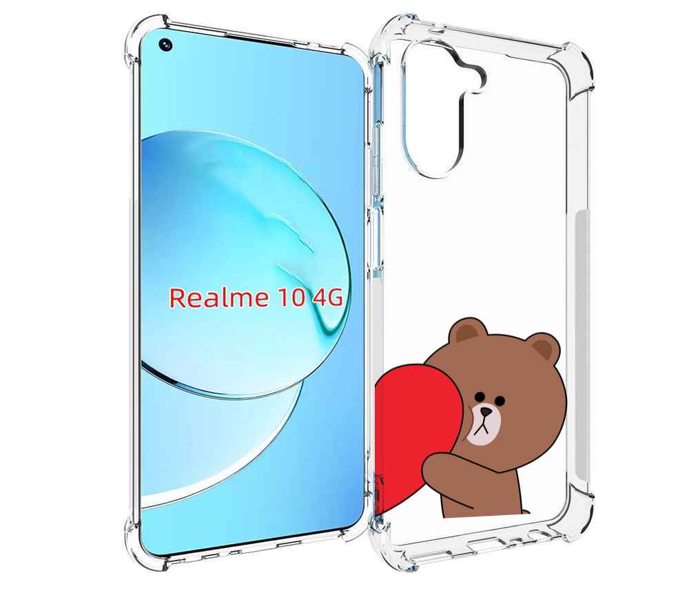 

Чехол MyPads медвежонок детский для Realme 10, Прозрачный, Tocco