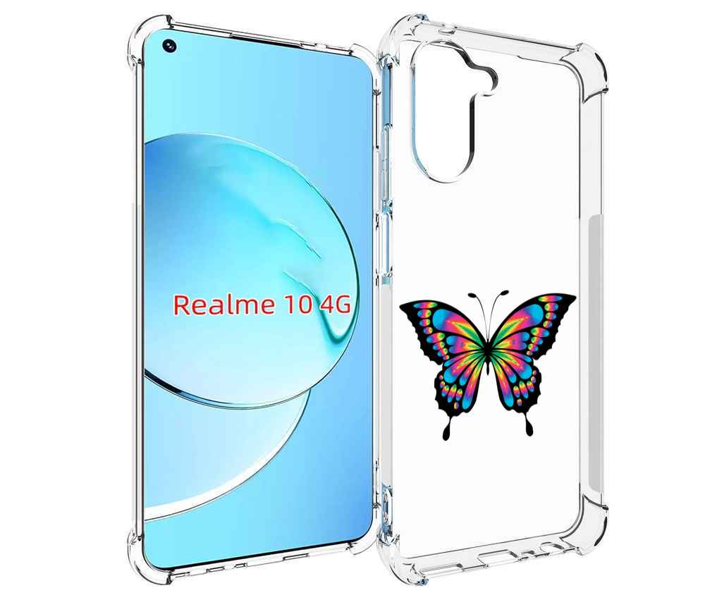 

Чехол MyPads мини-бабочка для Realme 10, Прозрачный, Tocco