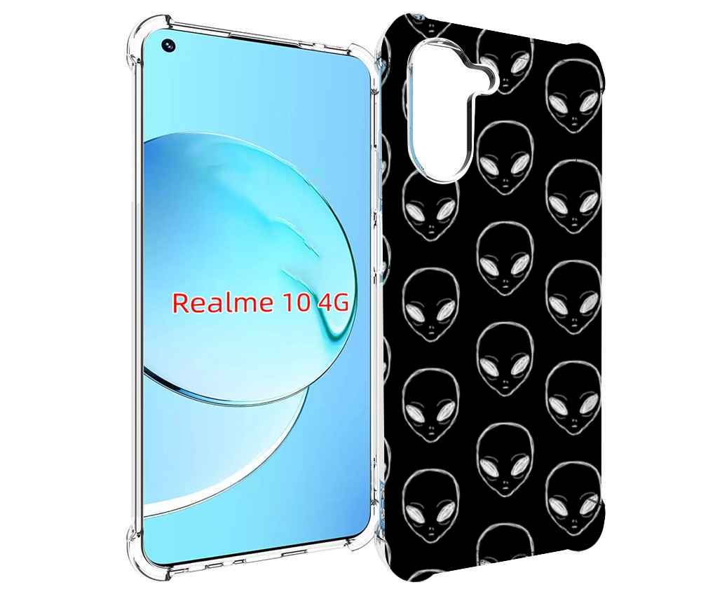 

Чехол MyPads мини-инопланетяне для Realme 10, Прозрачный, Tocco