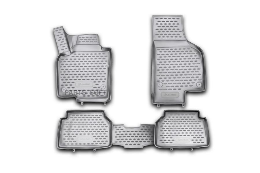

Коврики 3D в салон VW Tiguan 10/2007->, 4 шт. (полиуретан)