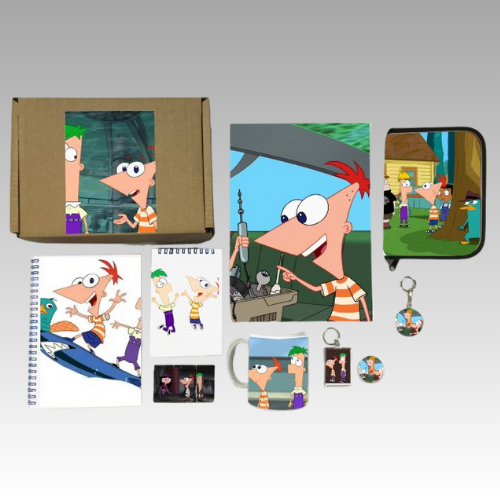 

Бокс с подарком Финес и Ферб, Phineas and Ferb 0009, 9 предметов