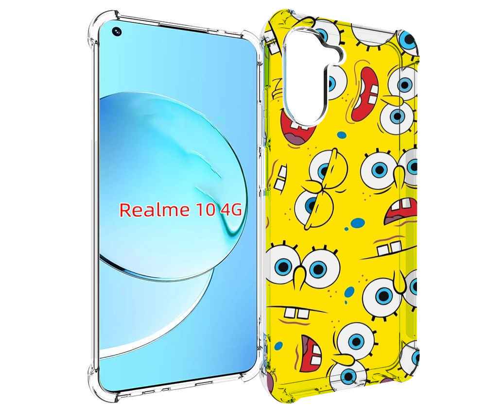 

Чехол MyPads много-спанч-боба для Realme 10, Прозрачный, Tocco