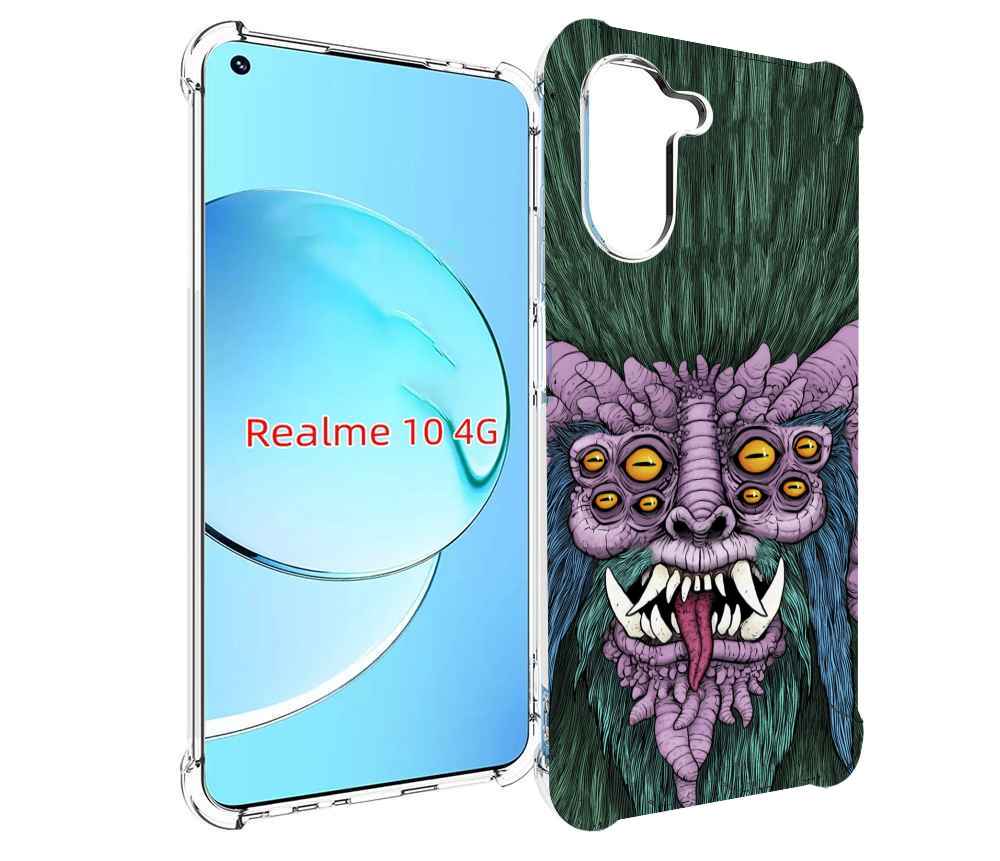 

Чехол MyPads многоглазый черт для Realme 10, Прозрачный, Tocco