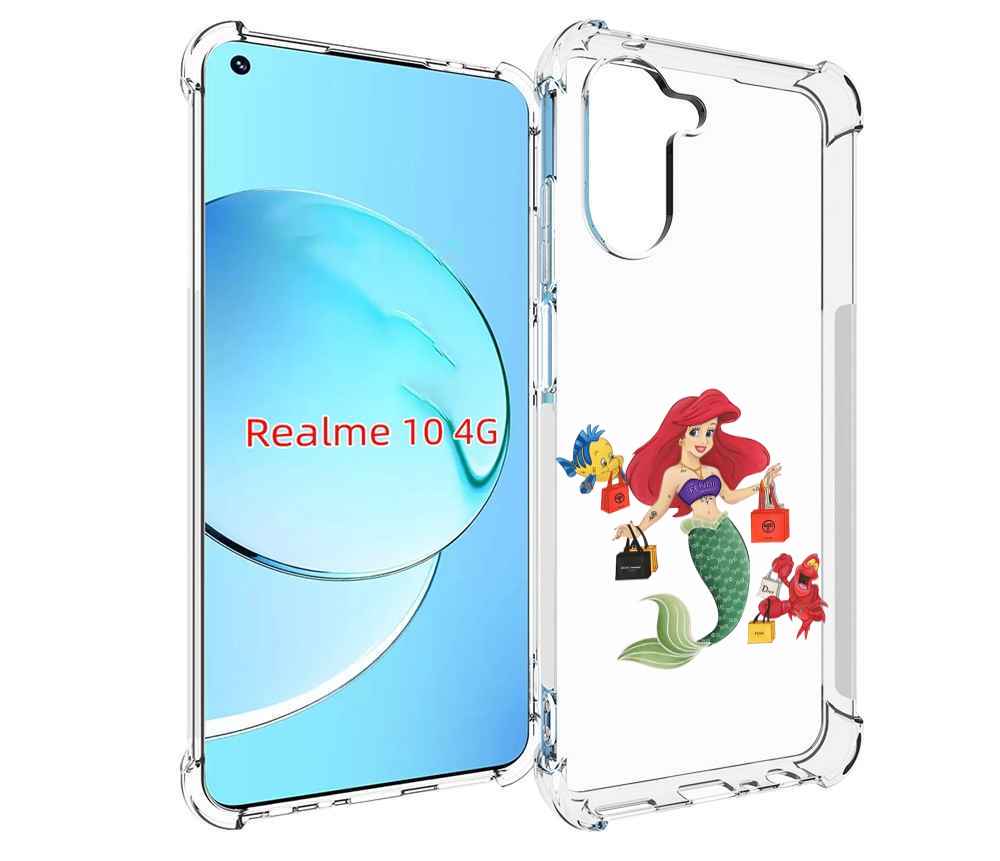 

Чехол MyPads модная-русалка женский для Realme 10, Прозрачный, Tocco