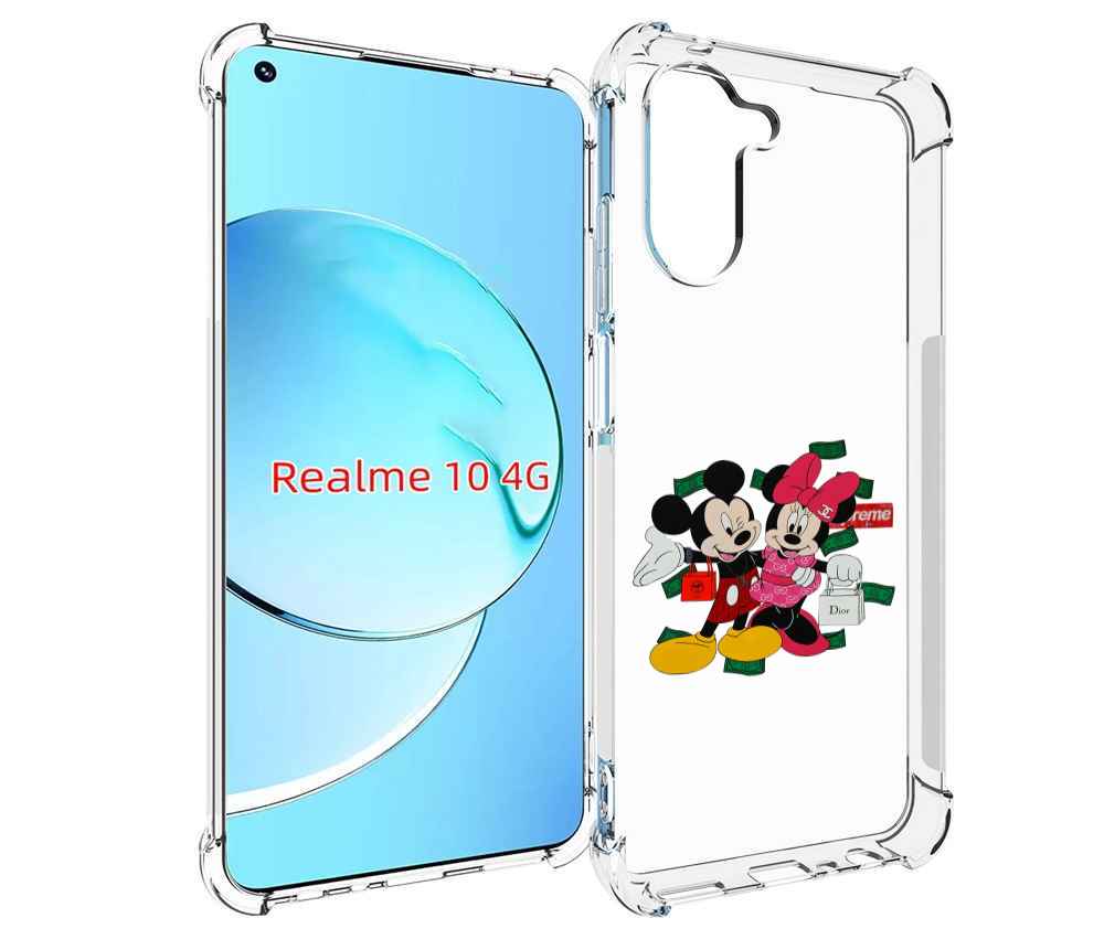 

Чехол MyPads модные-микки-маус детский для Realme 10, Прозрачный, Tocco