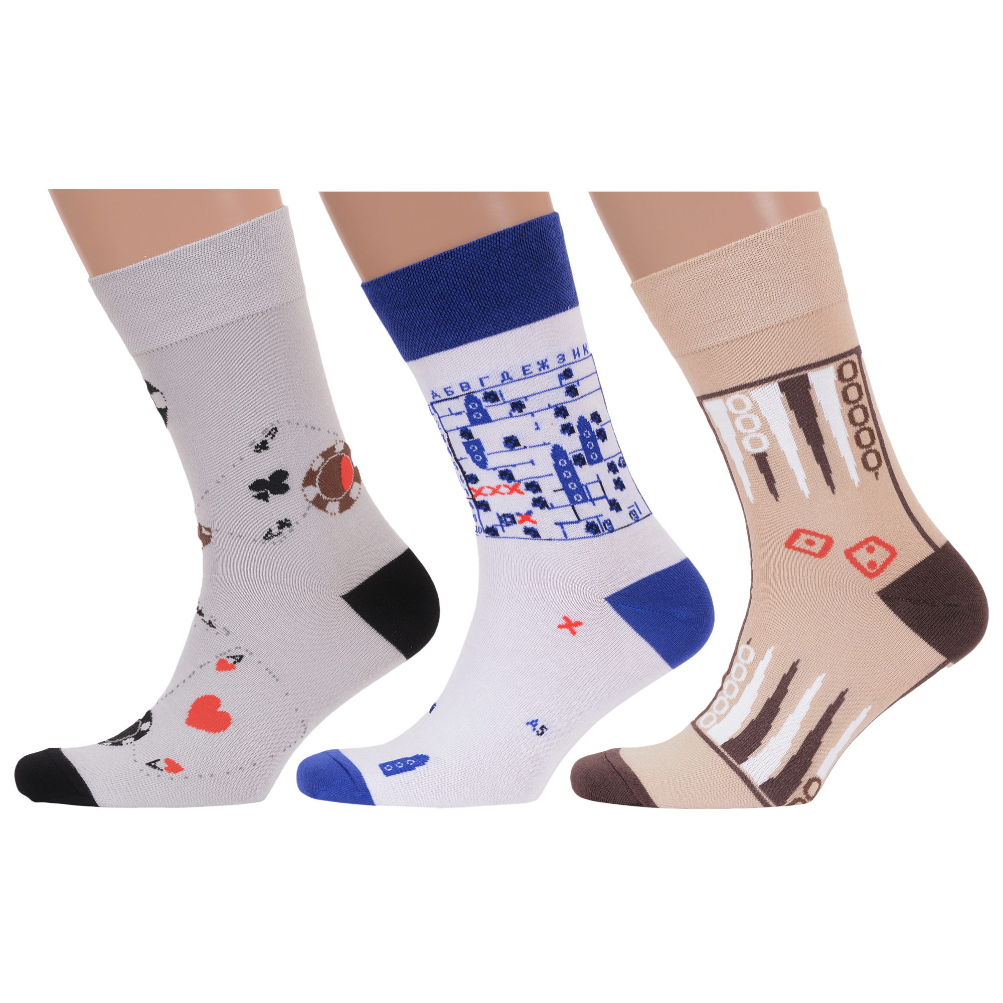 фото Комплект носков мужских moscowsocksclub msk3-м42 разноцветных 25