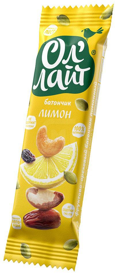 

Батончик Ол'Лайт Лимон фруктово-ореховый 30 г