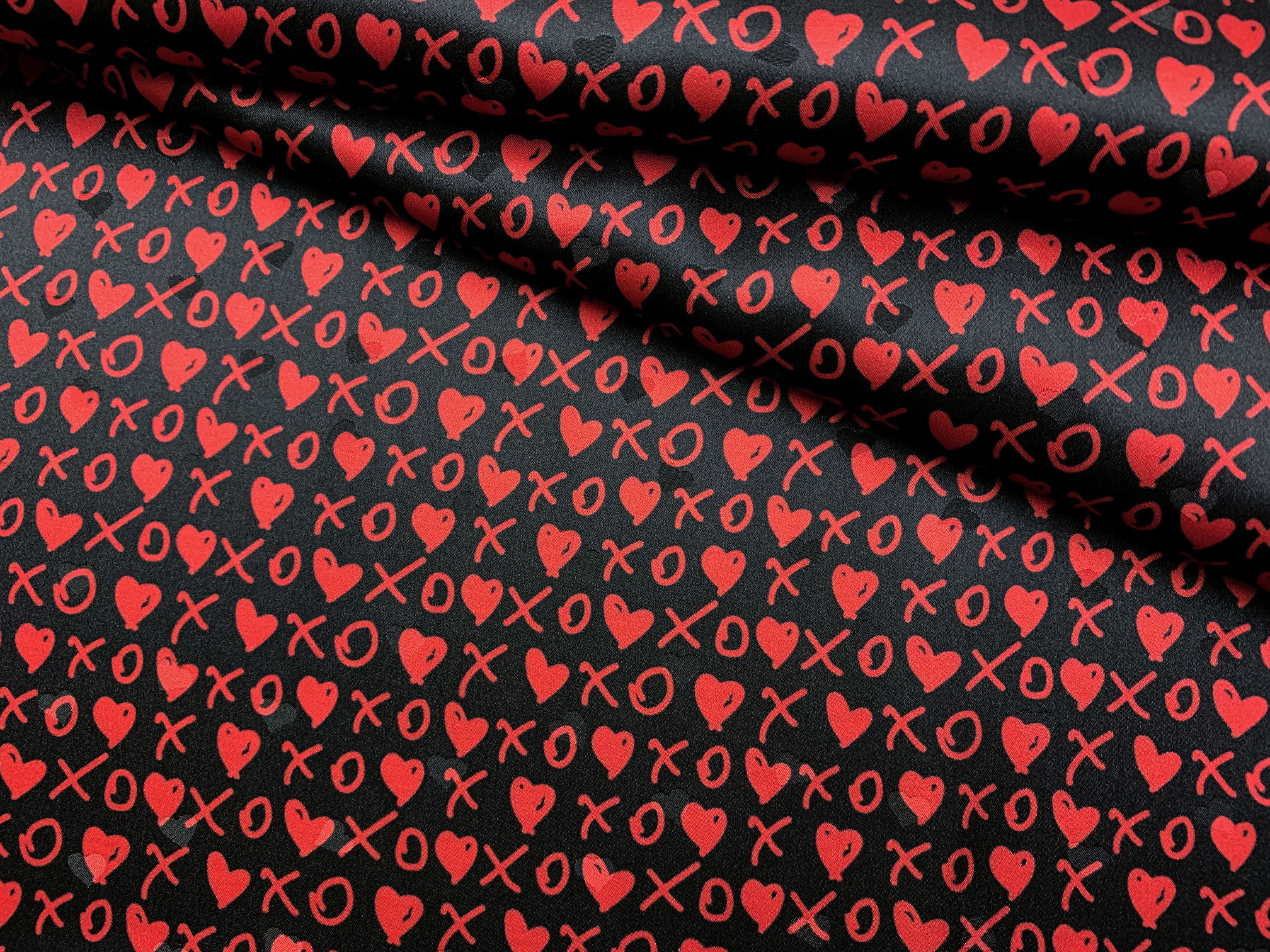 

Ткань Шелк 42448, Черный, Чёрный