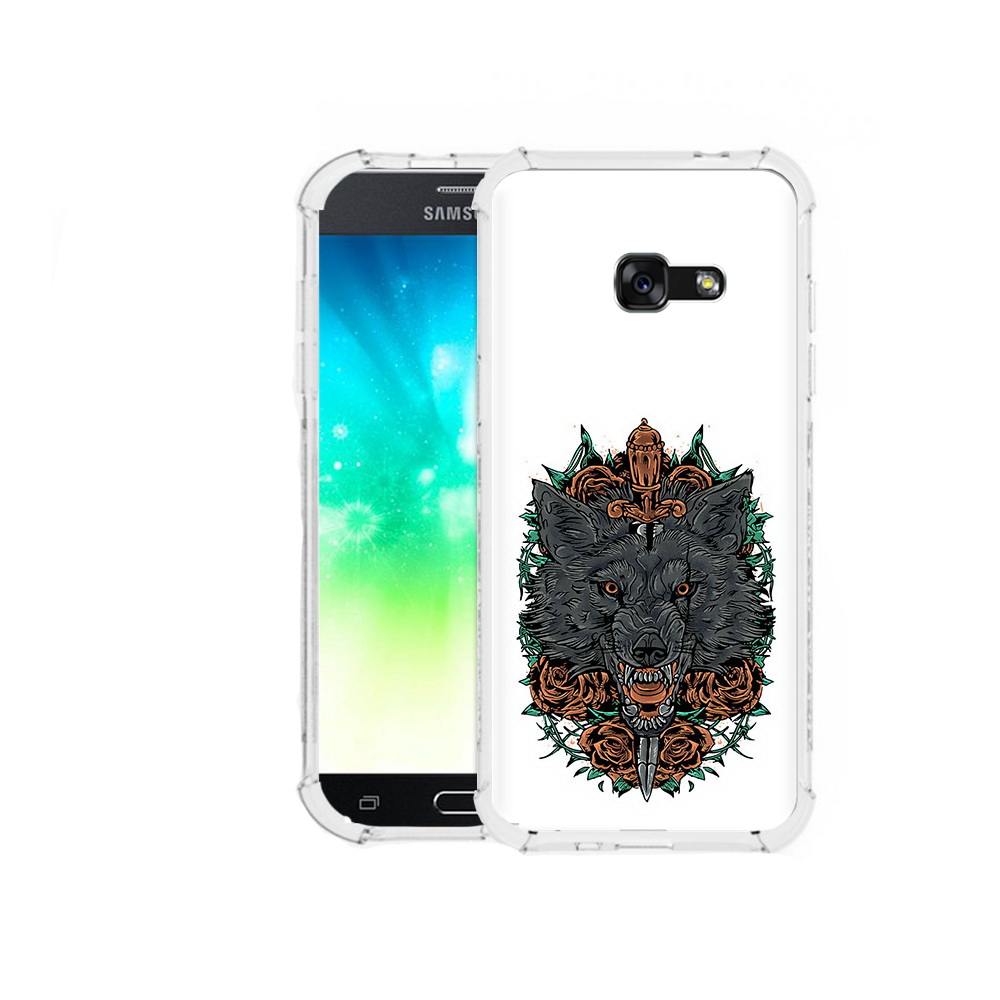 

Чехол MyPads Tocco для Samsung Galaxy A3 (2016) красивый злой волк, Прозрачный, Tocco