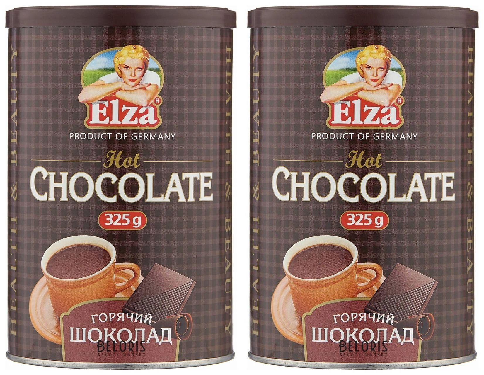 Горячий шоколад ELZA Hot Chocolate растворимый, 325 г, 2 уп