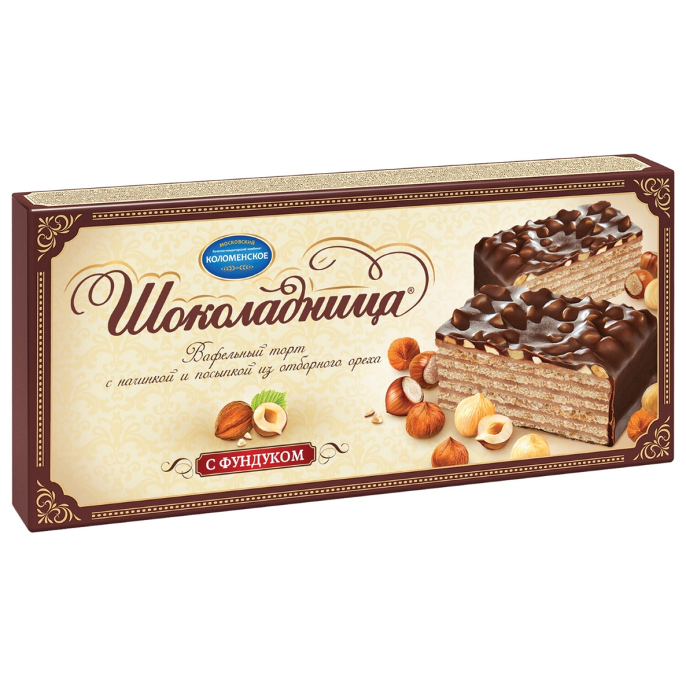 Торт ШОКОЛАДНИЦА с фундуком, вафельный, 230 г, 2 уп