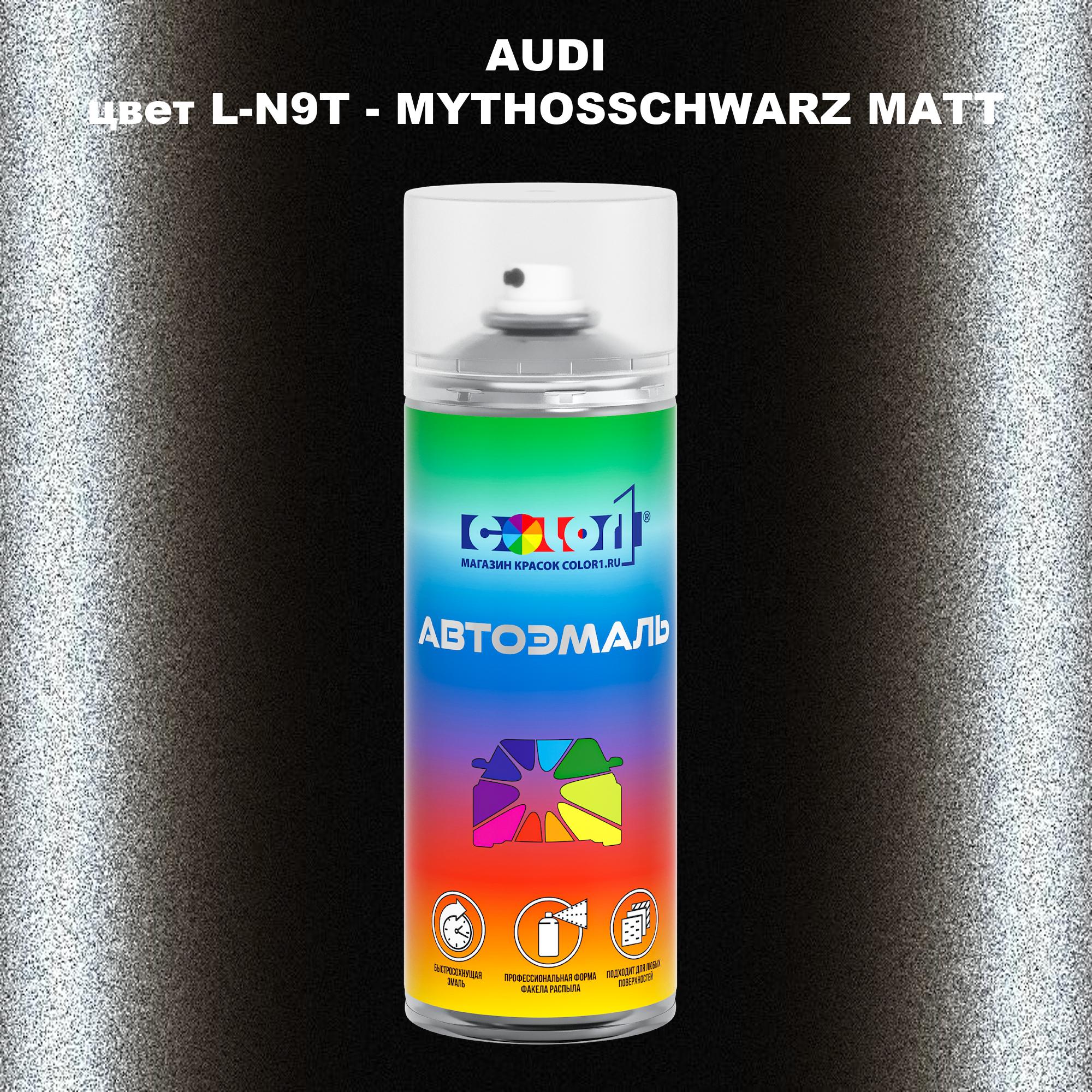 

Аэрозольная краска AUDI, цвет L-N9T - MYTHOSSCHWARZ MATT, Прозрачный