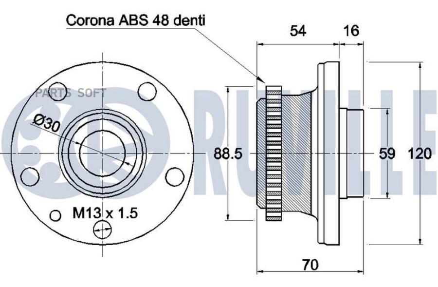 

Подшипник-Ступица Fiat Psa Scudo T.T. Evasion T.T. Ulysse T.T. Zeta T.T. Jumpy T.T. 806 T.