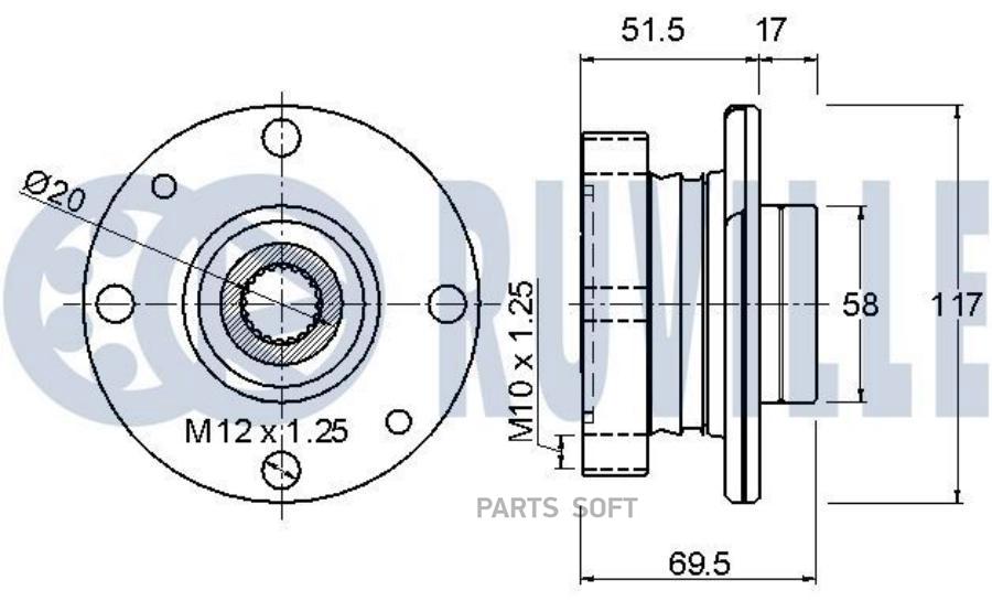 

Подшипник-Ступица Fiat Vag Marbella T.T. Y 10 4Wd Y 10 Escluso 4Wd E Turbo T.T. Panda (141