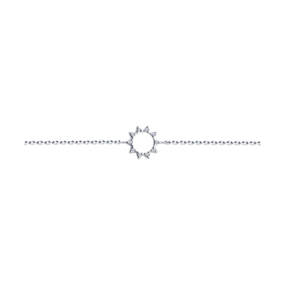 

Браслет из серебра р. 17 SKLV 94050999, фианит, 94050999