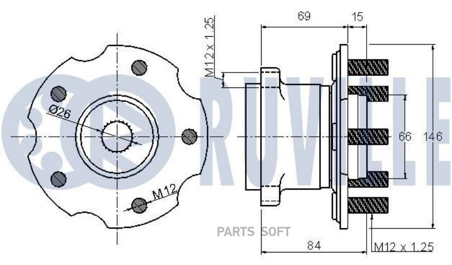 

Подшипник-Ступица Nissan Renault X-Trail (T31) 4Wd Koleos 4Wd Qashqai (J10) 4Wd Juke T.T.