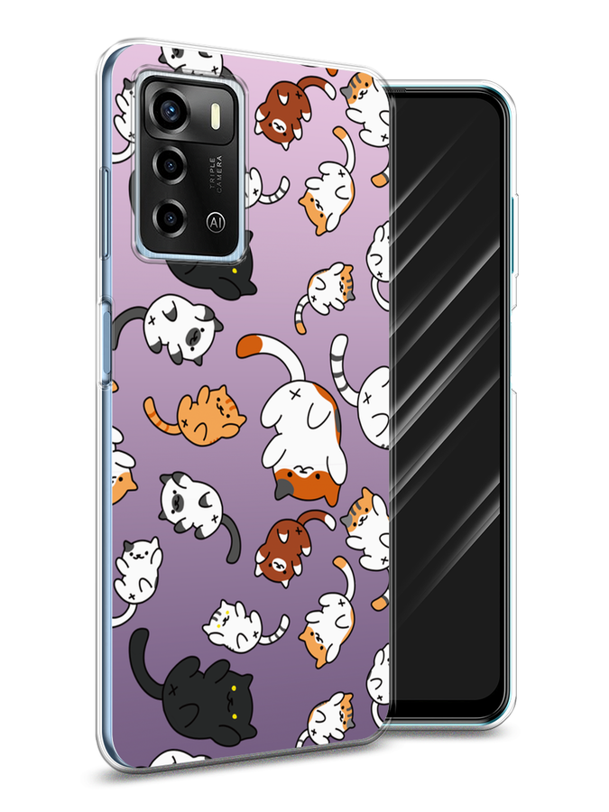 

Чехол Awog на ZTE Blade A72 / ЗТЕ Блэйд A72 "Котопад", Разноцветный, 135450-7