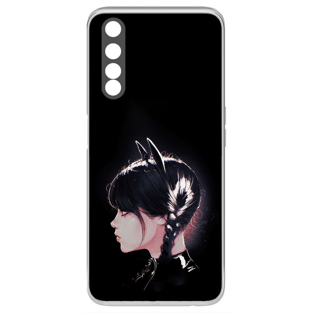 

Чехол-накладка Krutoff Clear Case Уэнсдей Аддамс - Кошка Уэнсдей для Realme 6