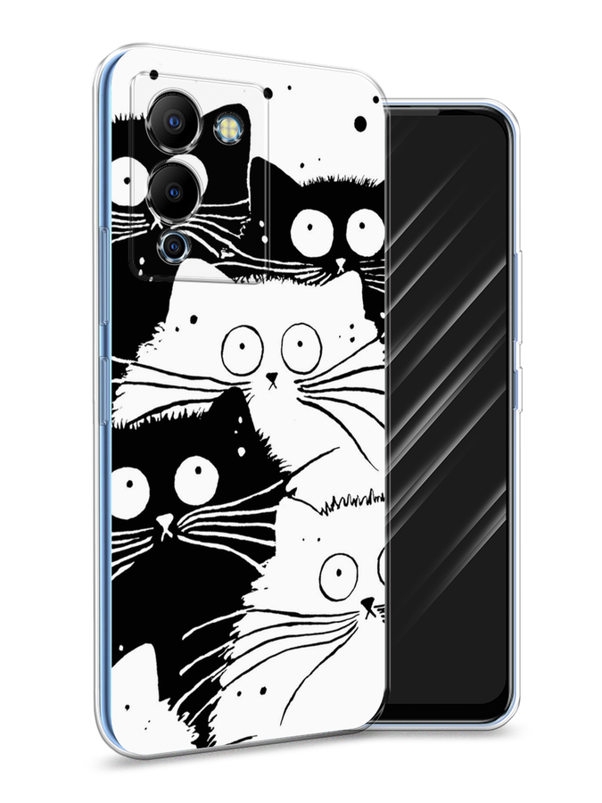 

Чехол Awog на Infinix Note 12 G96 "Коты черно-белые", Разноцветный, 3101550-2