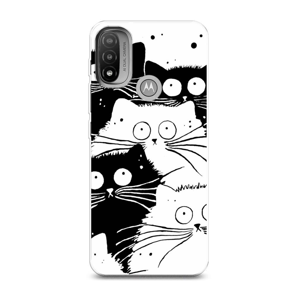 

Чехол Awog на Lenovo K14 Plus/Motorola Moto E20/E30/E40 "Коты черно-белые", Разноцветный, 243450-2