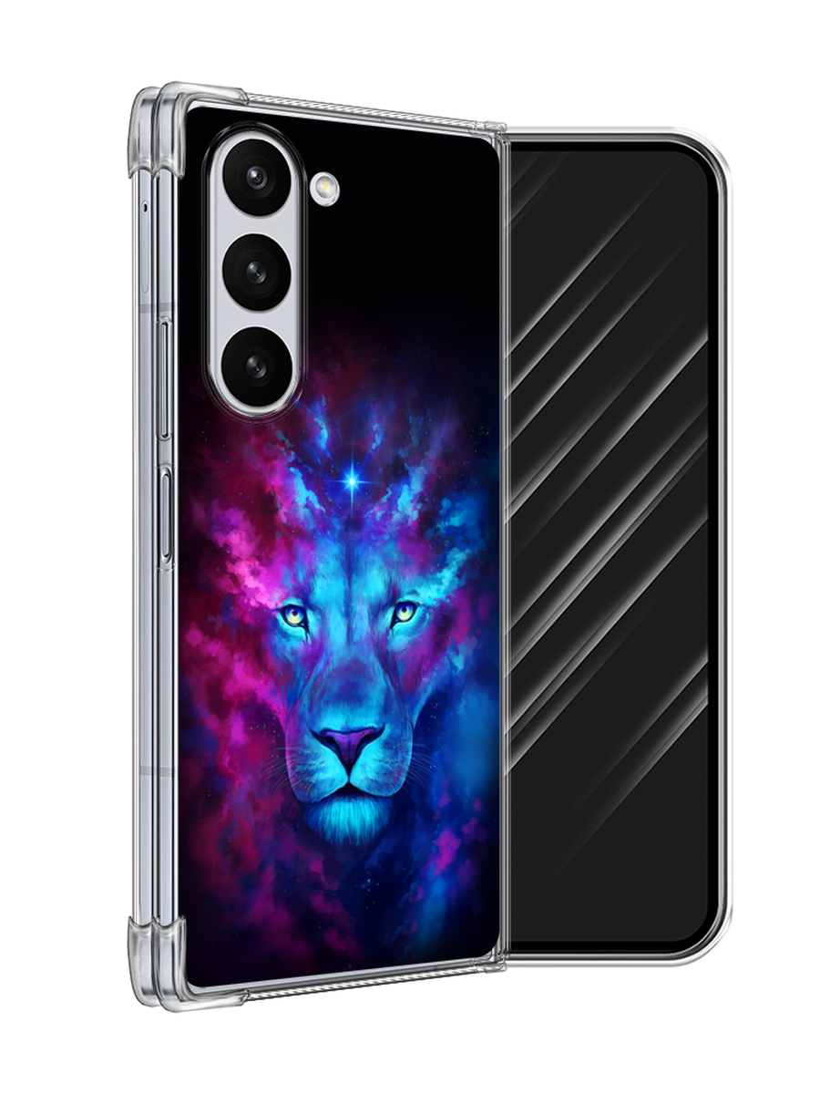 

Чехол Awog на Samsung Galaxy Z Fold 6 "Космический лев", Голубой, 2109850-1