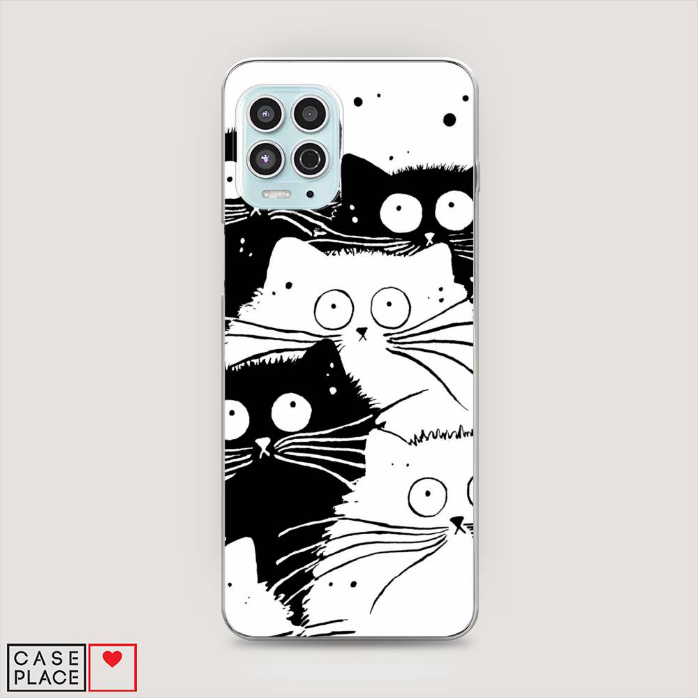 

Чехол Awog на Motorola Moto G100 "Коты черно-белые", Разноцветный, 241650-2